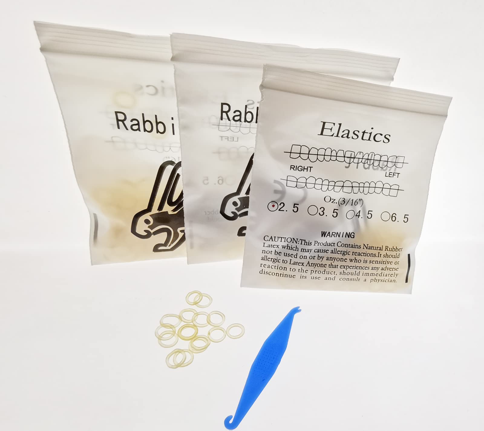 Amazon.com: 300 Pcs Amber 3/16 Elastic Rubber Bands 2.5oz Light